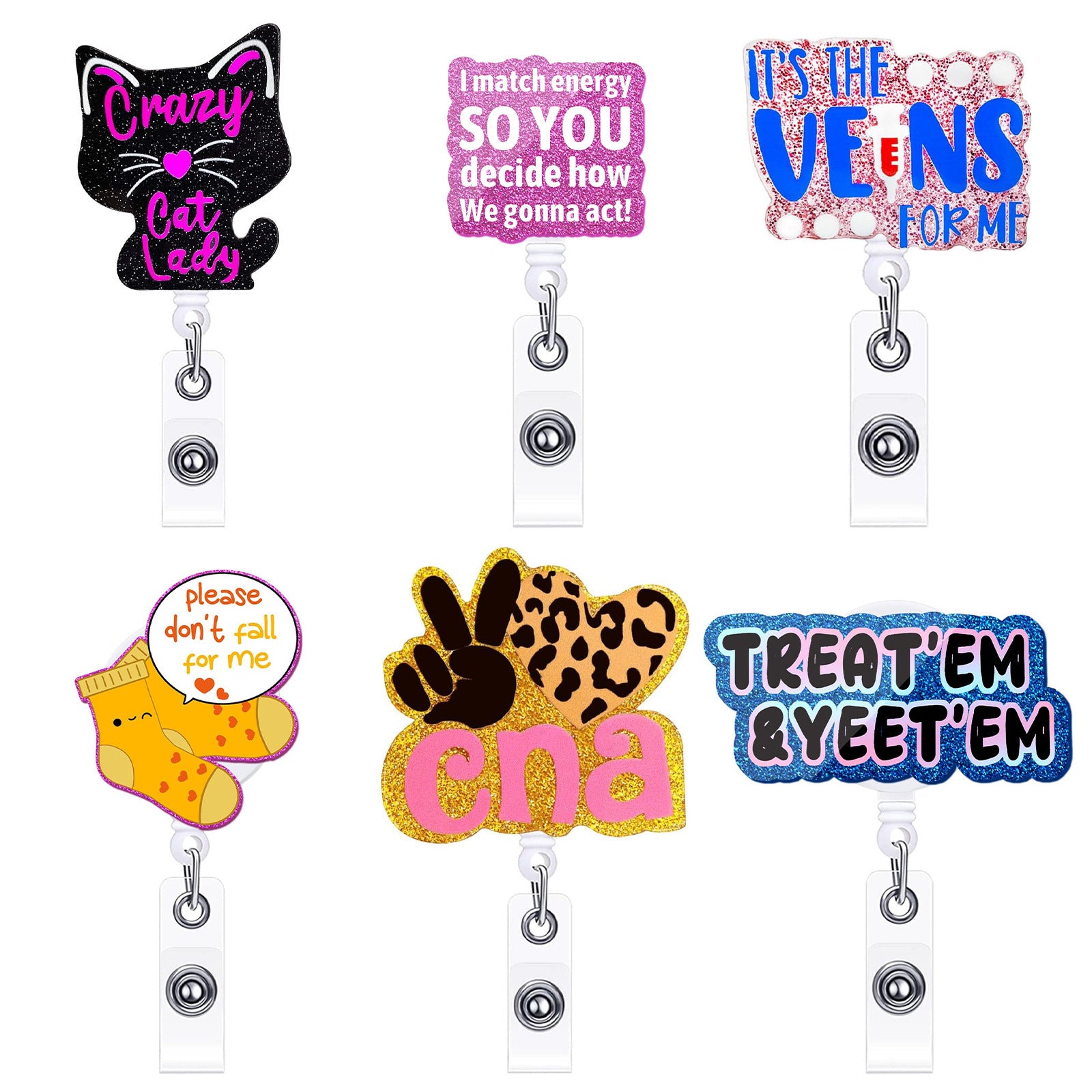 Wholesale Acrylic Letter Multifunctional Special-shaped Telescopic Buckle Clip